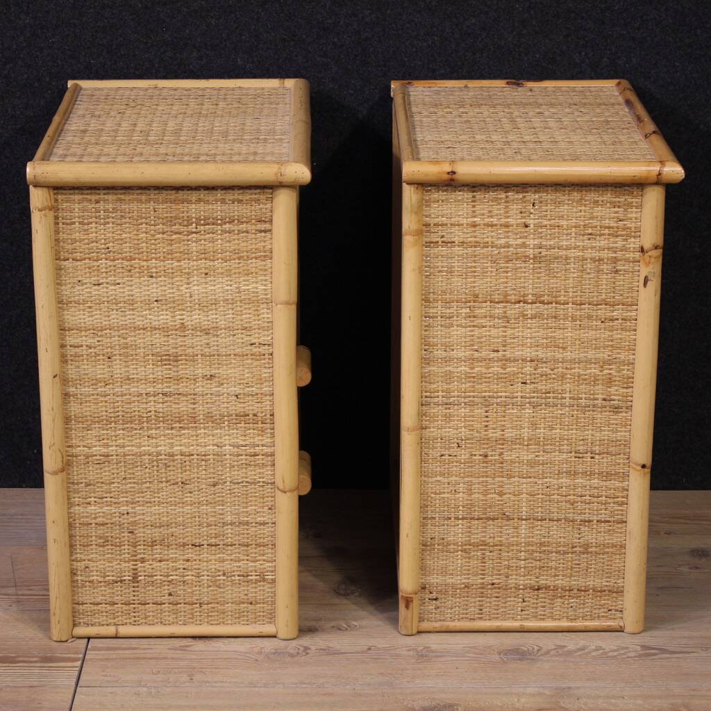 Paire de tables de chevet italiennes des années 1980.