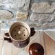 Cafetiere en porcelaine marron vintage