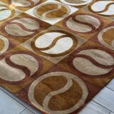 Large geometric rug from the 70s Scandinavian Space Age
