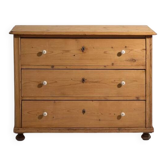 Commode ancienne en bois massif (vers 1920)