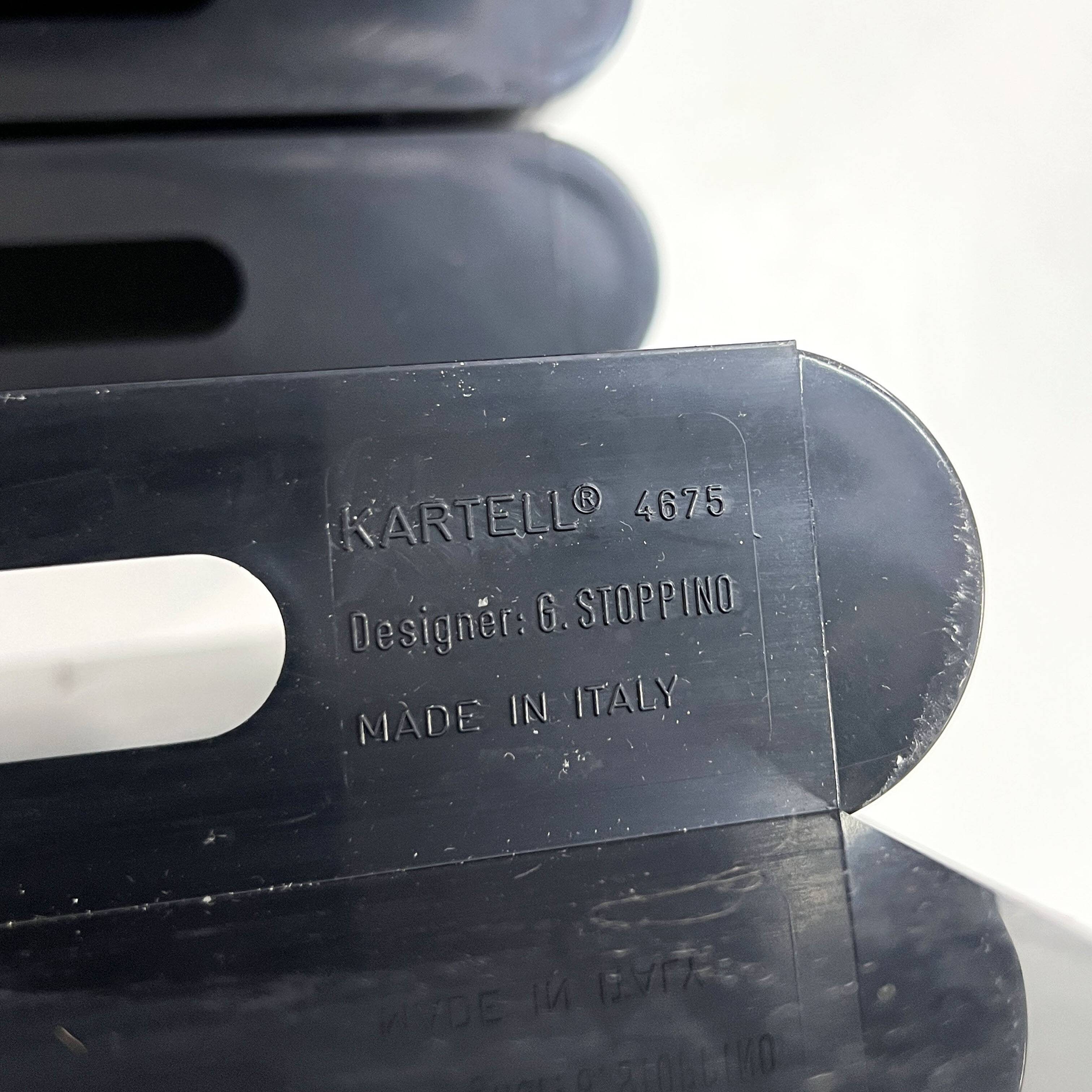 Black magazine rack by Giotto Stoppino for Kartell, 1970