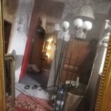 Beautiful and large mirror old Louis Philippe golden 85x140cm