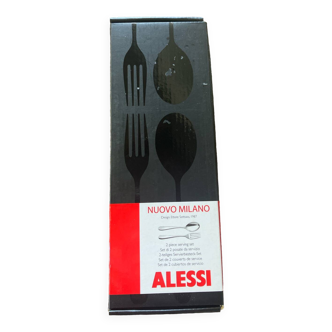 Set de deux Couverts de Service Alessi Nuovo Milano Design Ettore Sottsass 1987