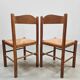 Chaises de salle à manger rustiques en jonc de mer vintage 'Wabi Sabi'