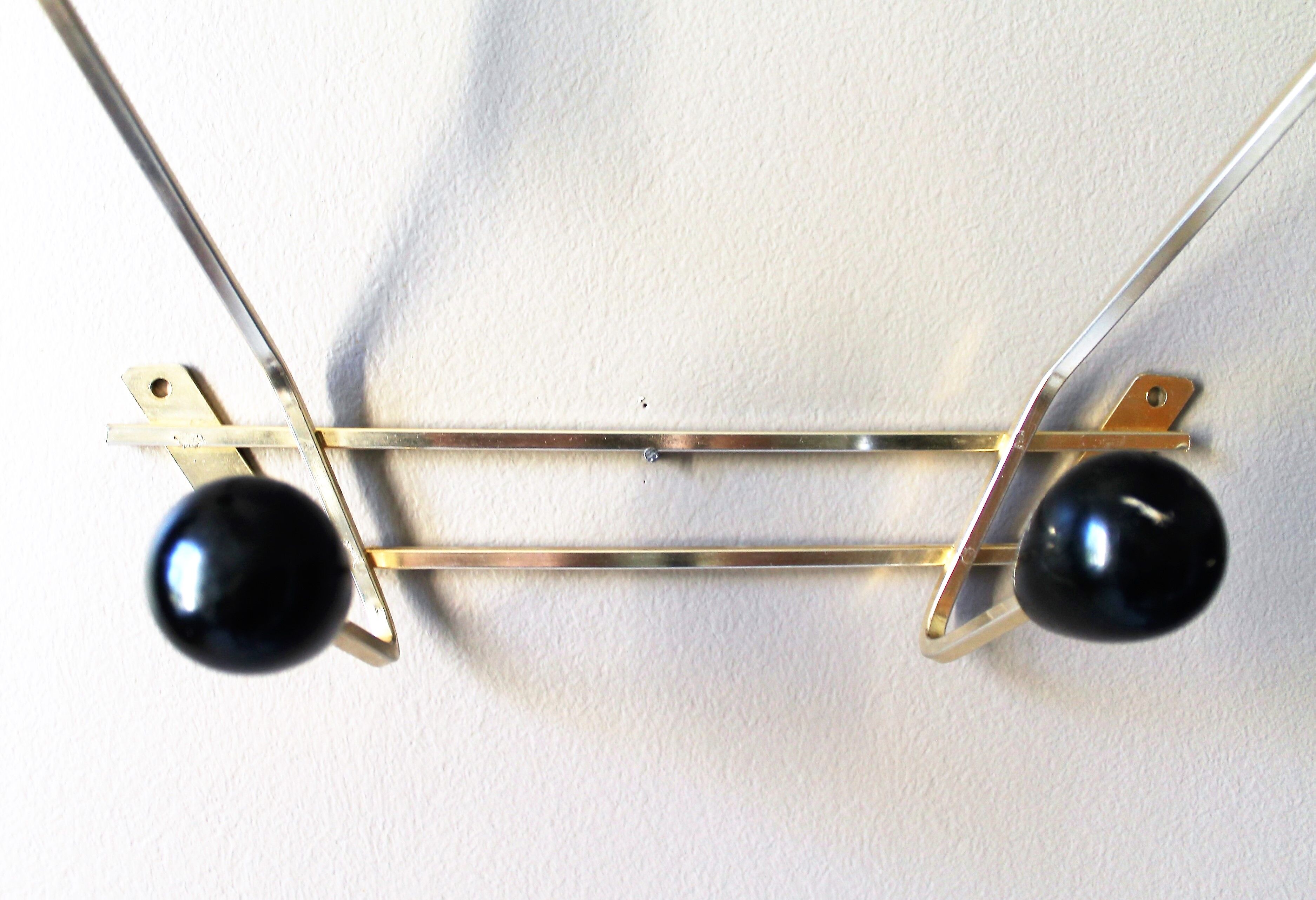 Vintage brass coat rack