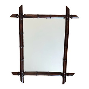 miroir en rotin
