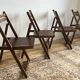 4 chaises pliantes années 1960