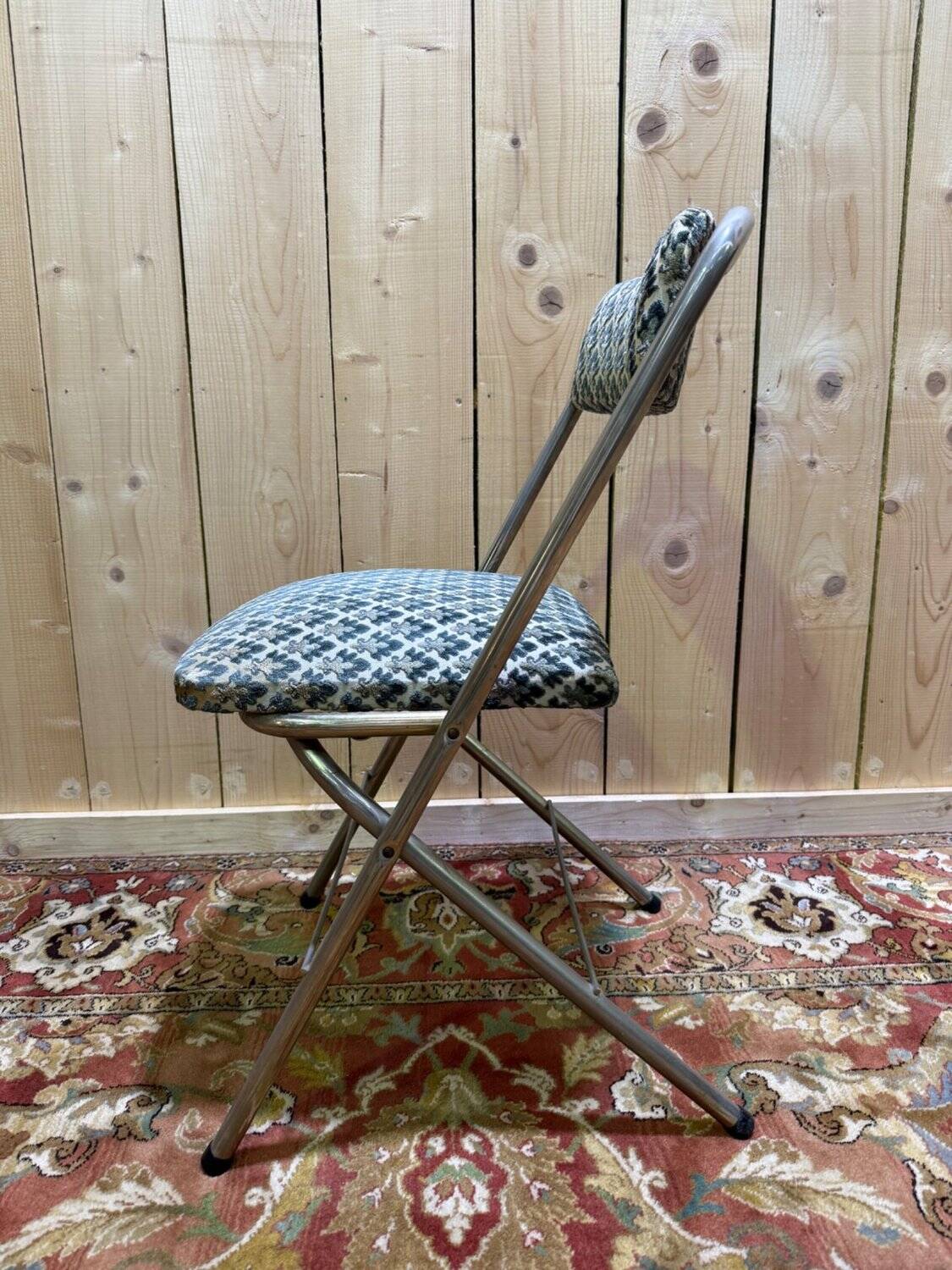 Set of 12 folding chairs – 1960s – Chrome tubular metal