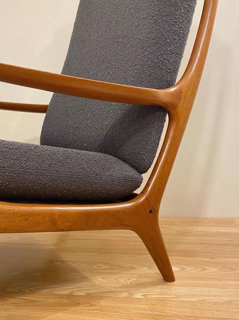 Pair of Scandinavian armchairs by Edvard Valentinsen for Fraska, Denmark 1960s.