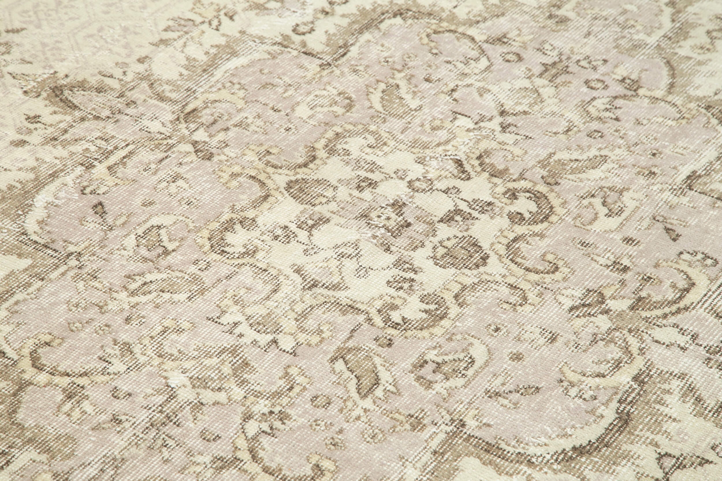 Hand-Knotted Unique Turkish Beige Rug 206 cm x 314 cm