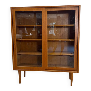 Teak furniture with sliding glass doors, Denmark 1960