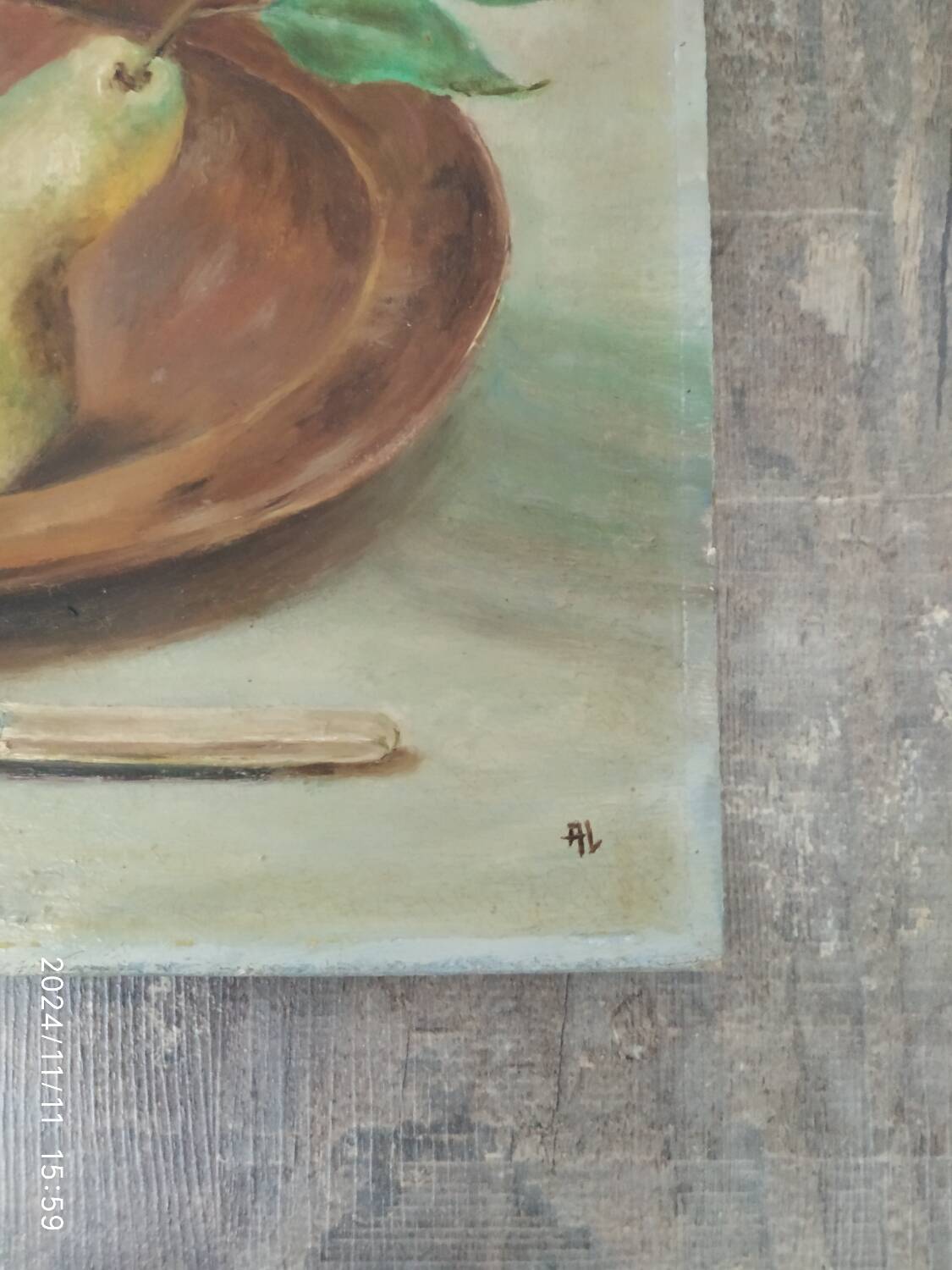 Still life with pears