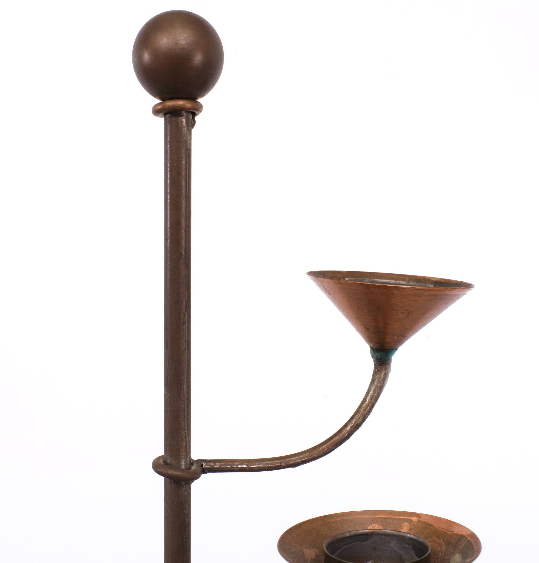 Scandinavian Brass standing candle stick 1960s