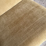 Vintage yellow velvet Scandinavian bench