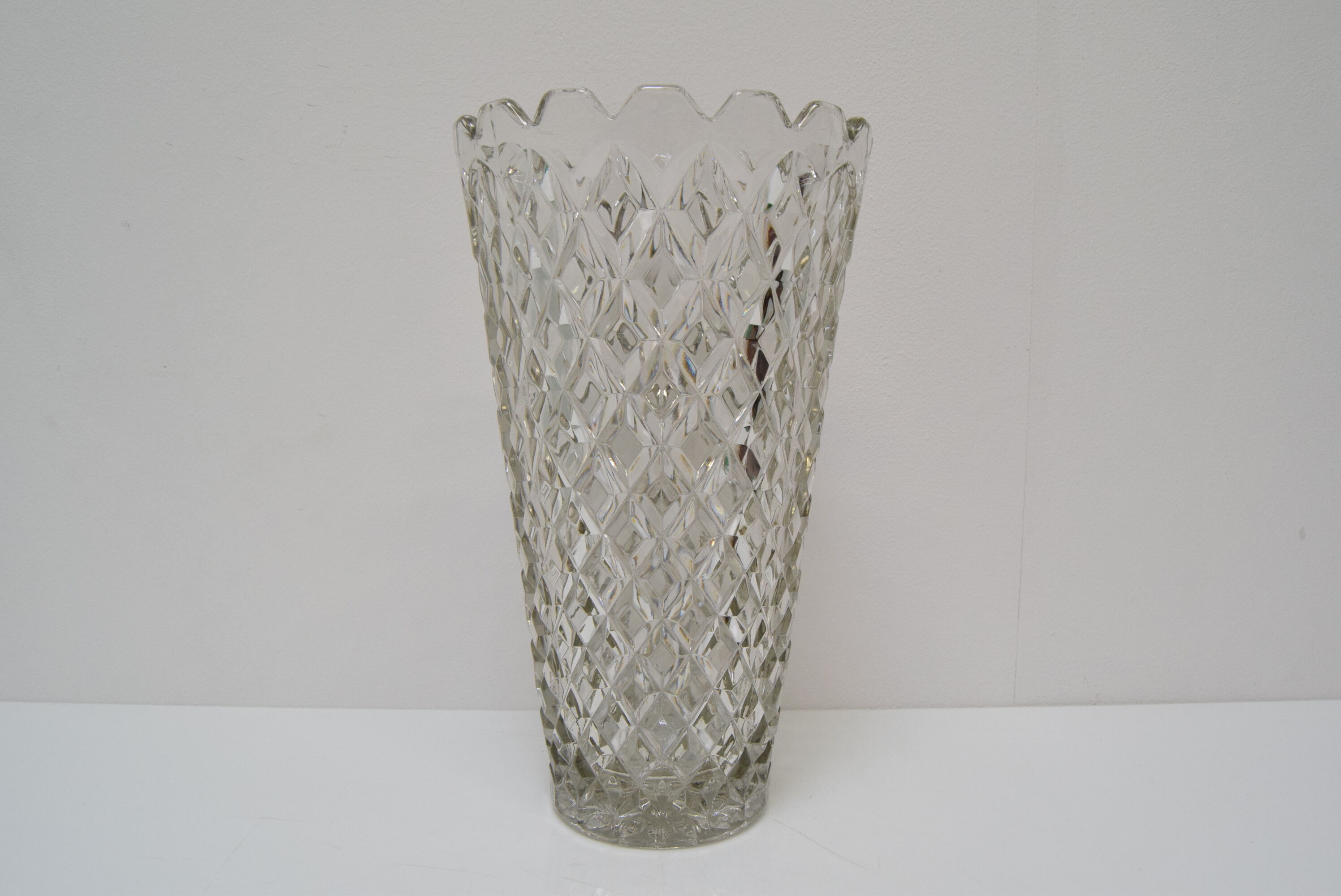 Mid-century Glass Vase,by Glasswork Novy Bor,1960's.