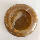 Vintage round alabaster or onyx ashtray