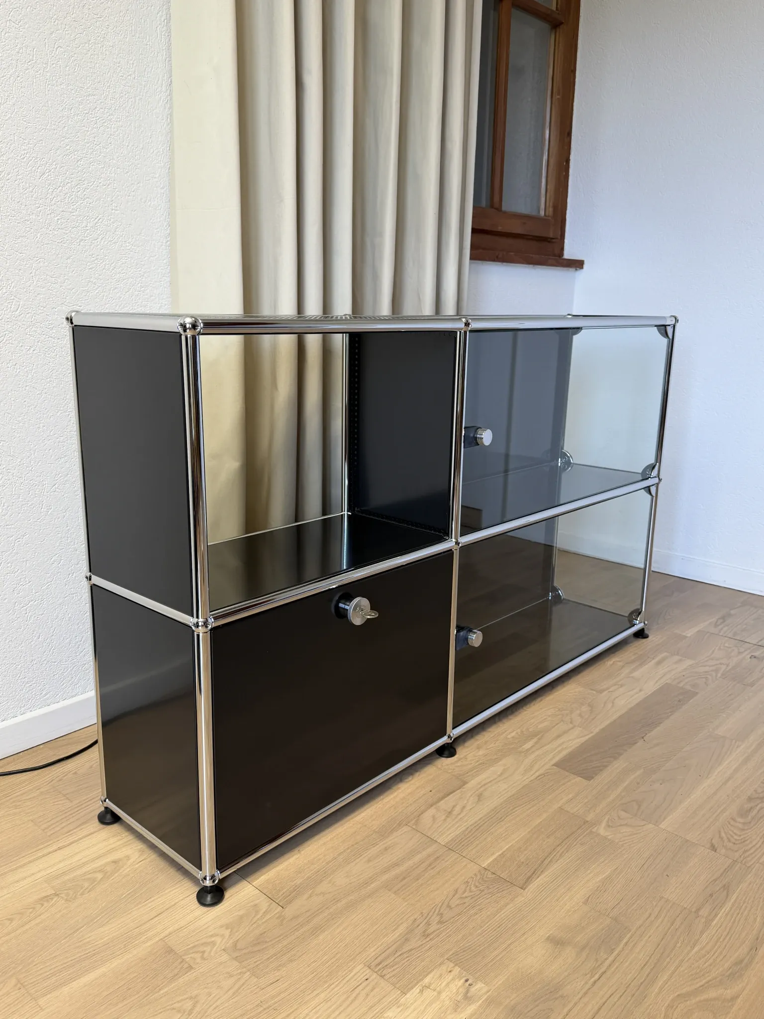 USM Haller commode in Graphite Black