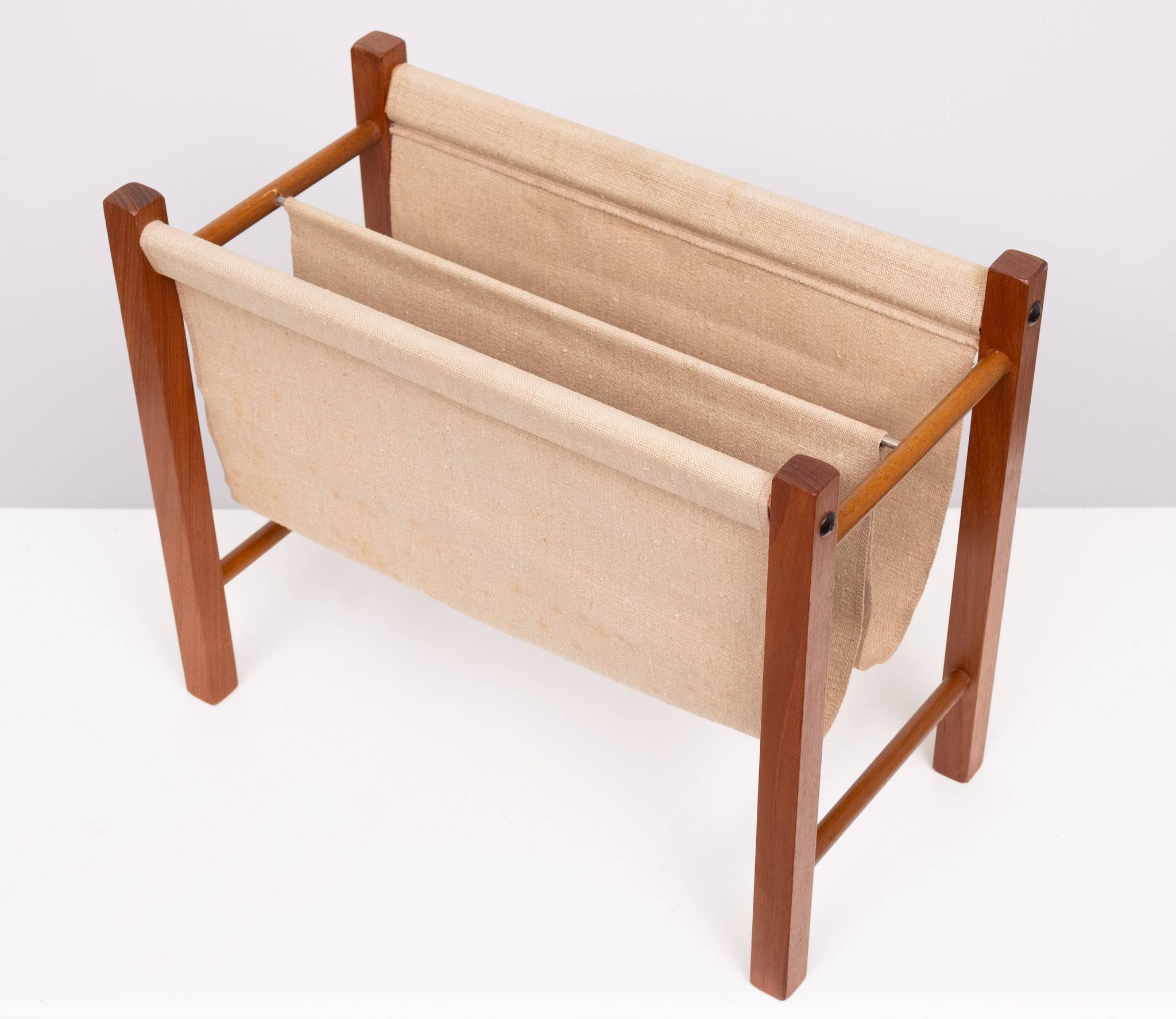 Scandinavian Teak Magazine Rack 1960s