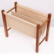 Scandinavian Teak Magazine Rack 1960s