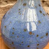Lamp base in blue stoneware