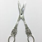 Pair of silver grape scissors Pierre Queille