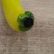 Vintage Murano Glass Fruit In The Shape Of A Yellow Banana 4990