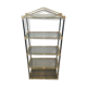 Neoclassical shelf with silver gunmetal patina and gilt metal