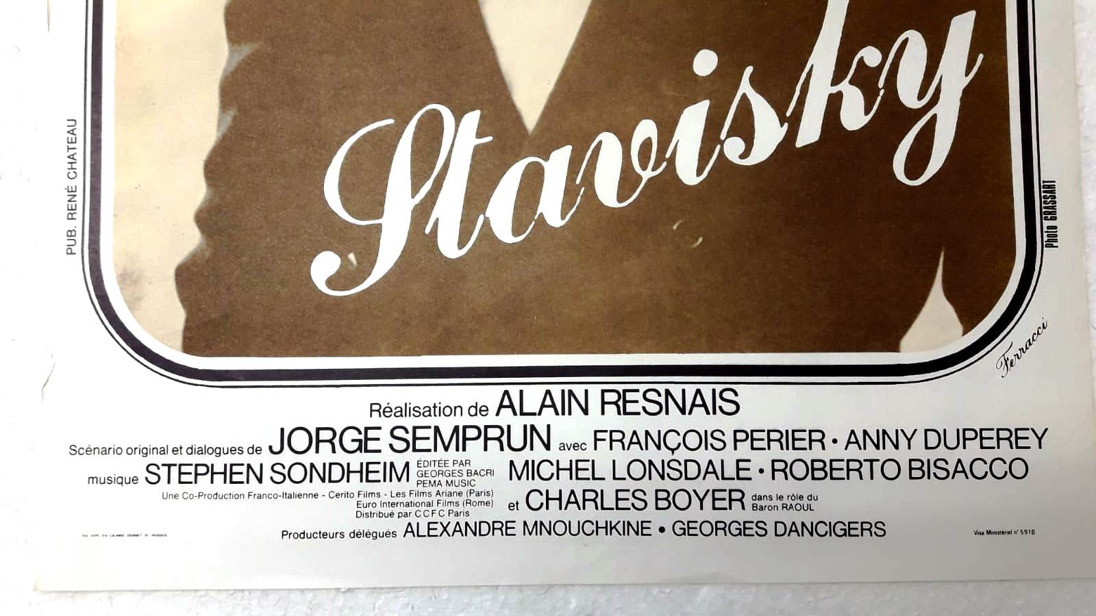 Original movie poster " Stavisky "1974 Jean-Paul Belmondo,Annie Duperey...