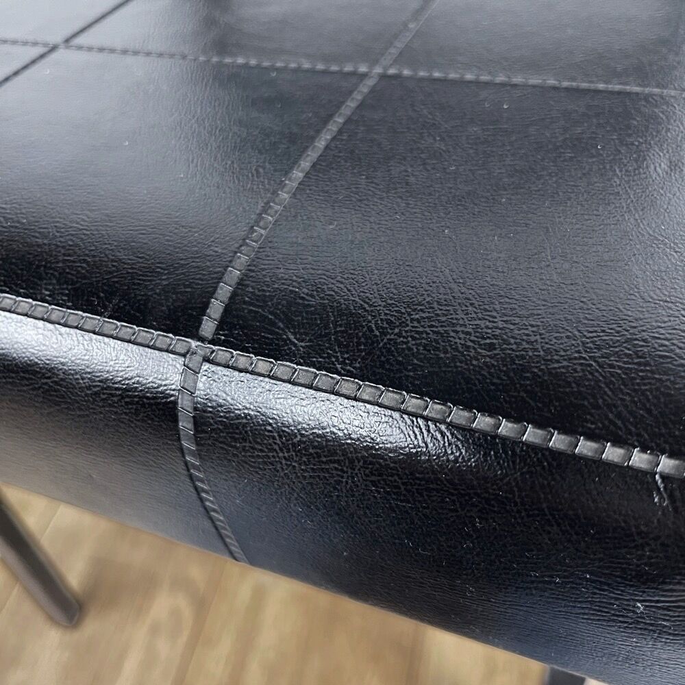 Modernist design chair metal and imitation leather 60s