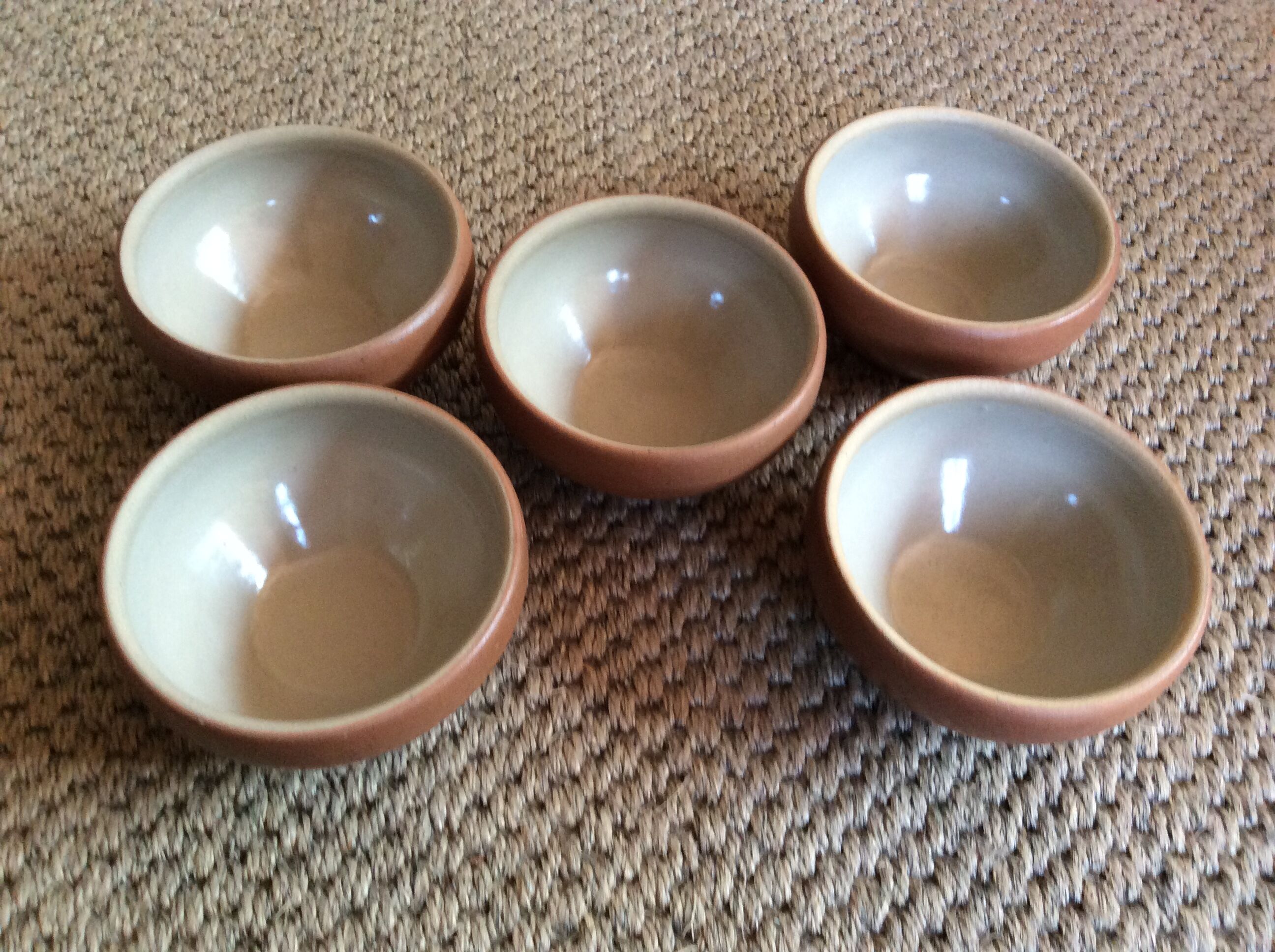 Series of 5 stoneware bowls