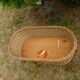 Plant holder, wicker and vintage bamboo structure 1960/70