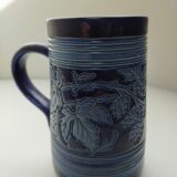 mug in blue Alsace sandstone signed