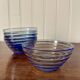 Lot 5 bols en verre bleu Bormioli Rocco