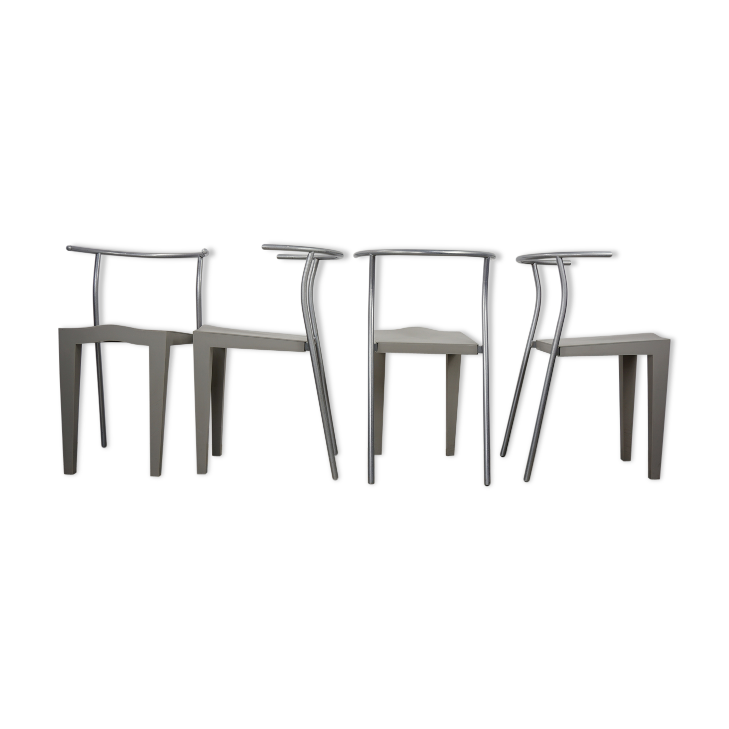 Lot de 4 chaises Dr Glob Design par Philippe Starck pour Kartell