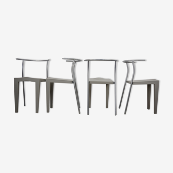 Lot de 4 chaises Dr Glob Design par Philippe Starck pour Kartell