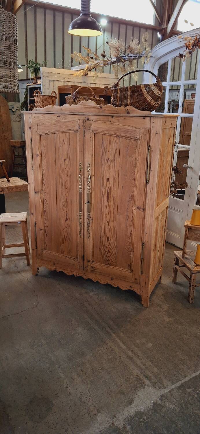 Antique fir wardrobe