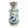 polychrome faience vase with relief floral decoration – 20th century