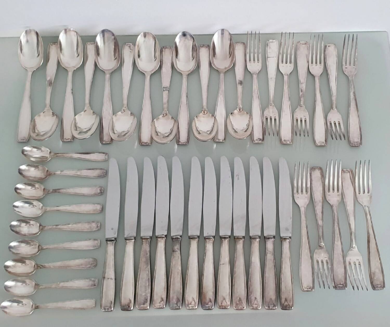 François Frionnet Art Deco silver-plated cutlery set