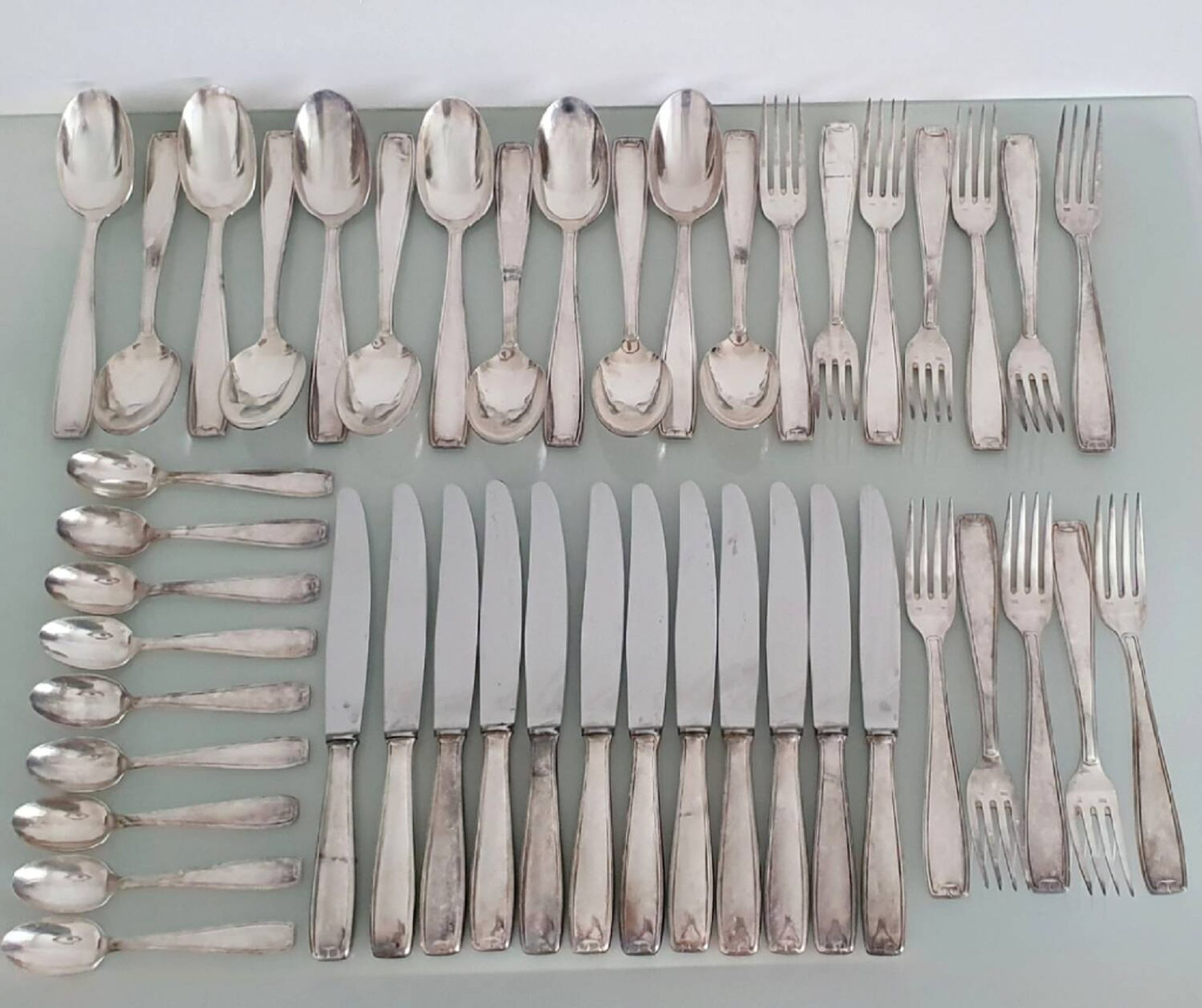 François Frionnet Art Deco silver-plated cutlery set