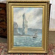 Aquarelle sous verre fin XIXème signée A.Johnston 1891
