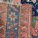 Tapis ancien persan kurde tribal 124x268 cm
