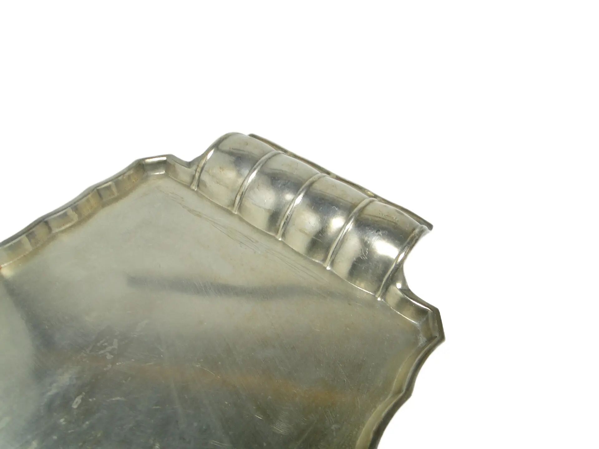 Art Deco tray, silver-plated brass, Szandrik, Hungary, 1930s.