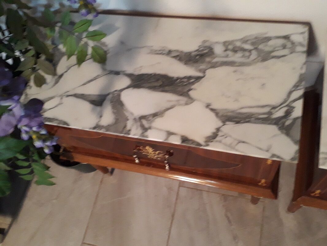 Pair bedside cabinets