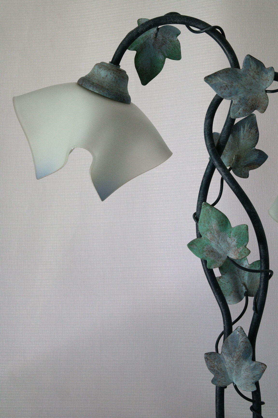 Table lamp in metal and frosted glass by Jean-Pierre Ryckaert, collection "Louisiane" 60's