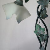 Table lamp in metal and frosted glass by Jean-Pierre Ryckaert, collection "Louisiane" 60's