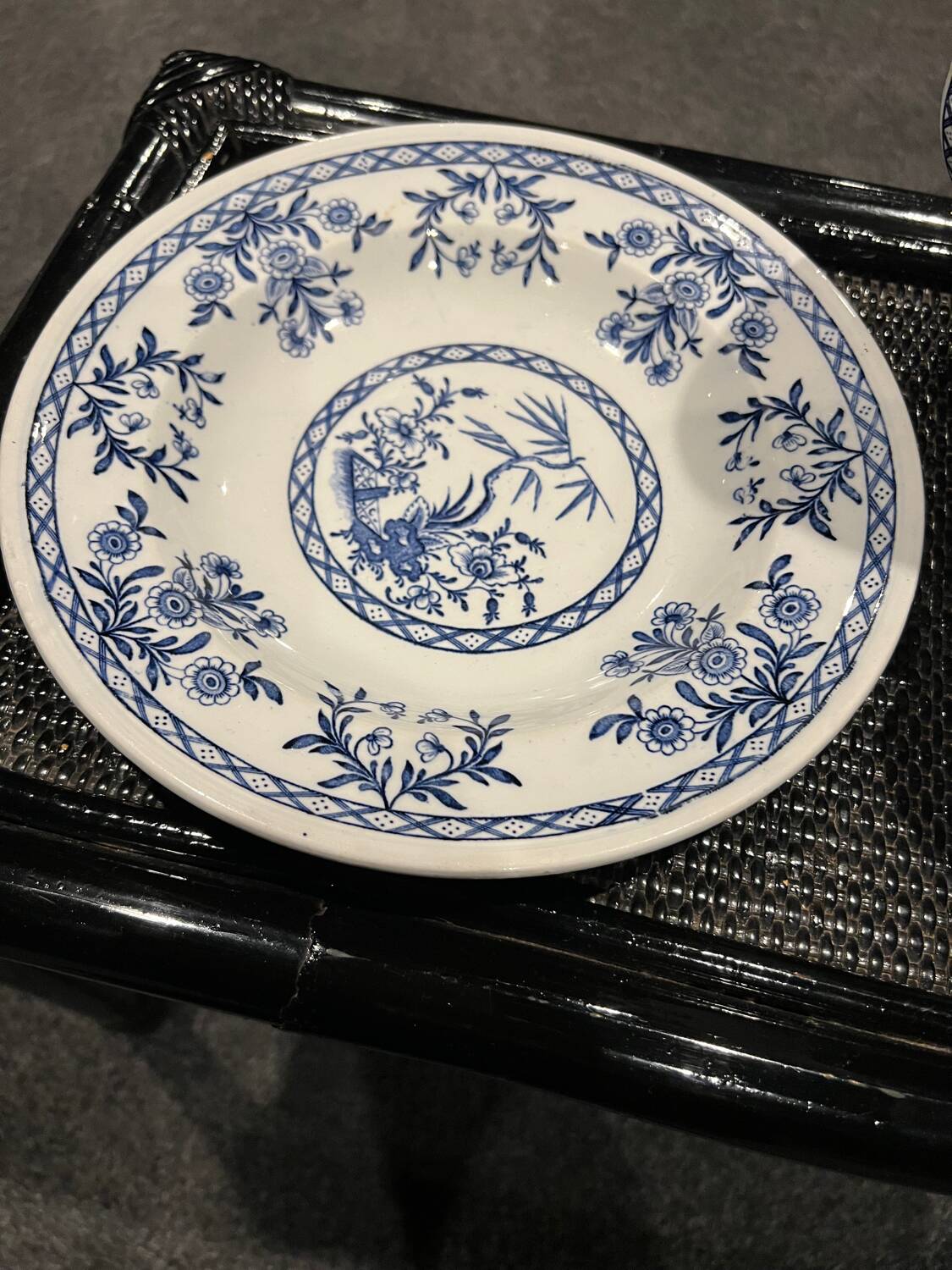 Luneville plate and compote dish