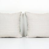 Decorative Pillows Covers, Set of Two Soft Velvet Silk Pillow, Pair Green İkat Velvet Pillow Cover