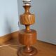 Turned wooden foot lamp from the 70s space age