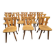 12 chaises bistrot en bois, 1970