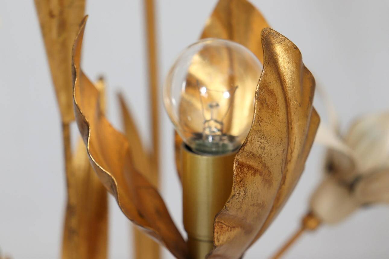 Hans Kögl. In the style of. Floral floor lamp, Hollywood Regency, 1970s.